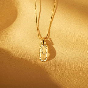 GRANDMOTHER & GRANDDAUGHTER SPECIAL BOND RECTANGLE INTERLOCKING NECKLACE