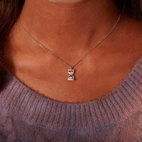 EVERY SECOND EVERY MINUTE HOURGLASS NECKLACE