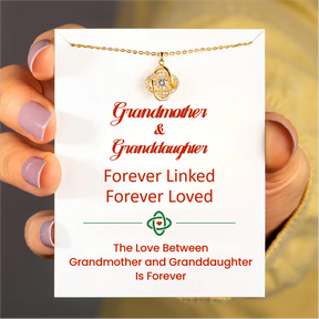 GRANDMOM & GRANDDAUGHTER FOREVER LINKED TOGETHER ETERNITY KNOT NECKLACE