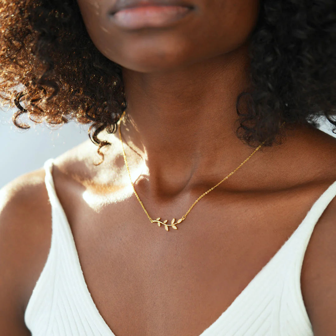 BE-LEAF IN YOURSELF LIKE I DO TREE LEAF NECKLACE