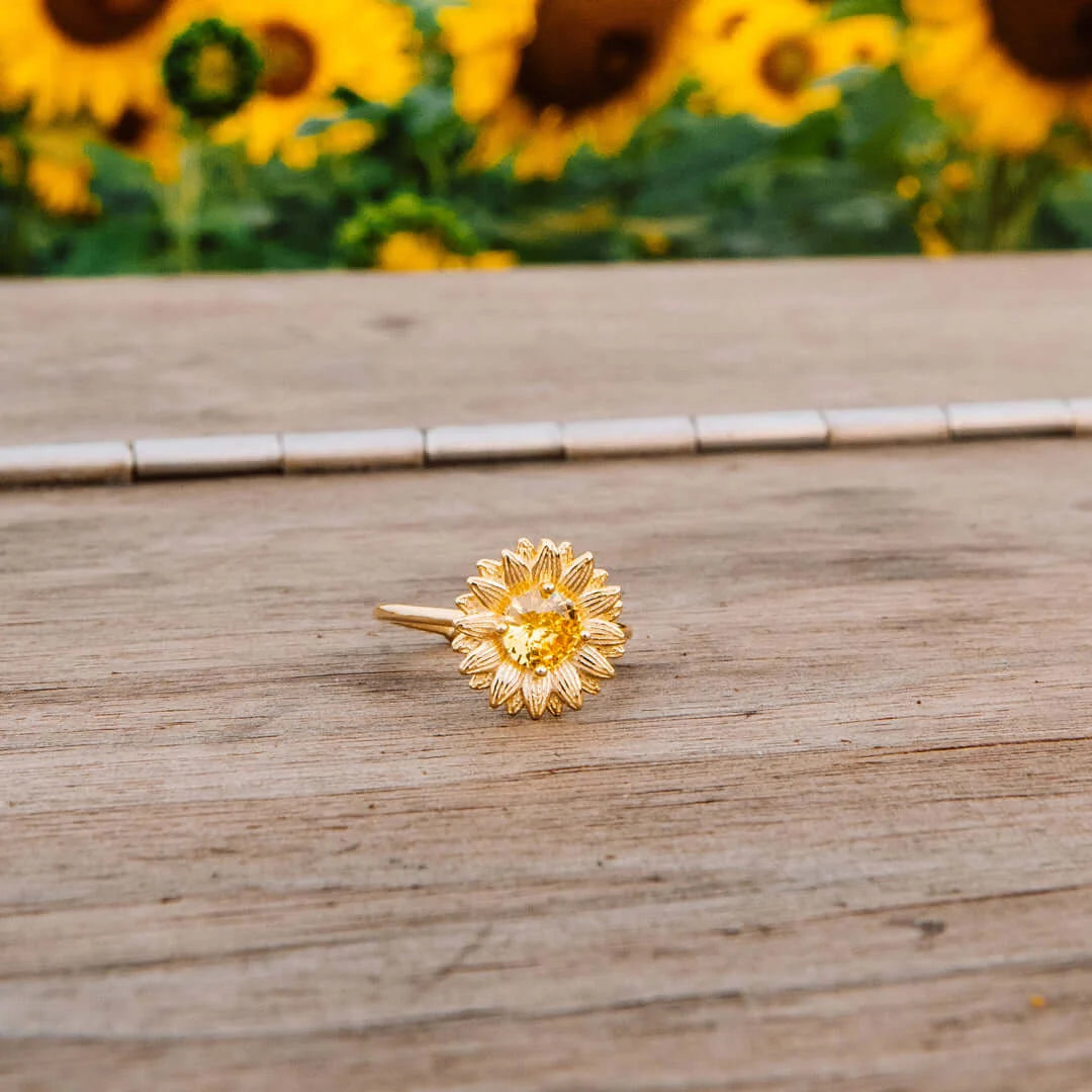 SUNFLOWER RING GOLD / SILVER