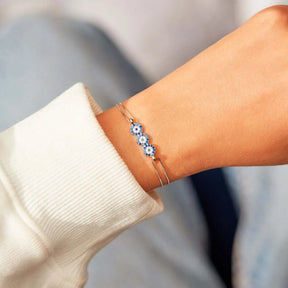 GOOD LUCK TRIPLE EVIL EYE BRACELET