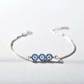 GOOD LUCK TRIPLE EVIL EYE BRACELET