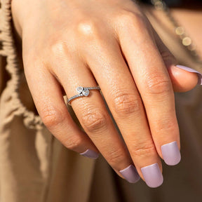 PROMISE RING FOR DAUGHTER TWO HEART RING