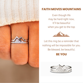 FAITH MOVES MOUNTAINS PAVÉ MOUNTAIN RING