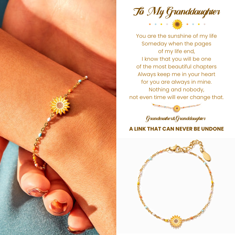 GRANDMOTHER & GRANDDAUGHTER SUNFLOWER BRACELET