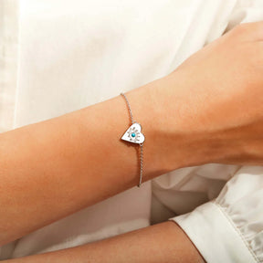 TURQUOISE EVIL EYE HEART BRACELET