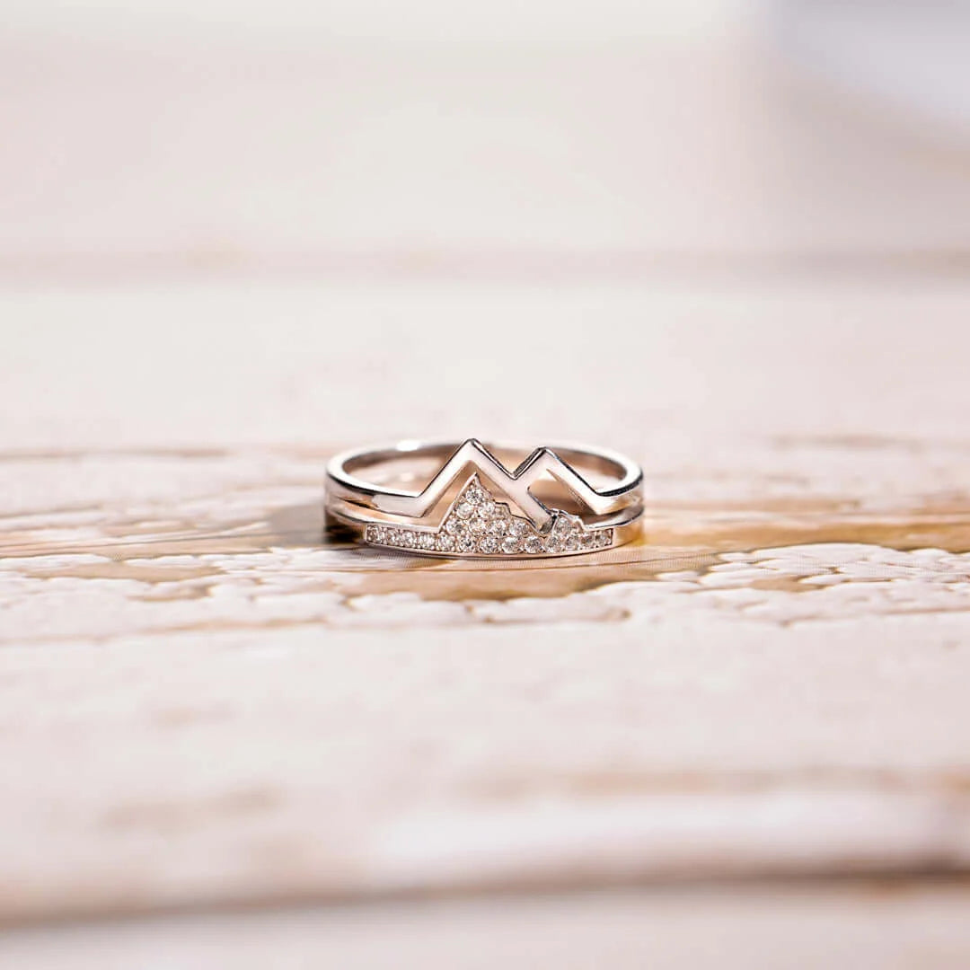 FAITH MOVES MOUNTAINS PAVÉ MOUNTAIN RING