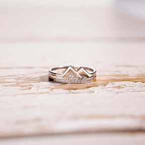 FAITH MOVES MOUNTAINS PAVÉ MOUNTAIN RING