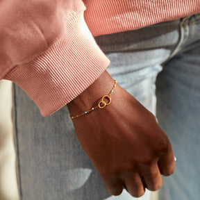 GRANDMOTHER & GRANDDAUGHTER BOND BRACELET IN SILVER / GOLD COLOR