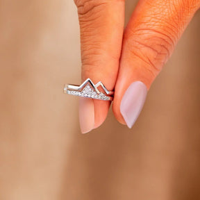 FAITH MOVES MOUNTAINS PAVÉ MOUNTAIN RING