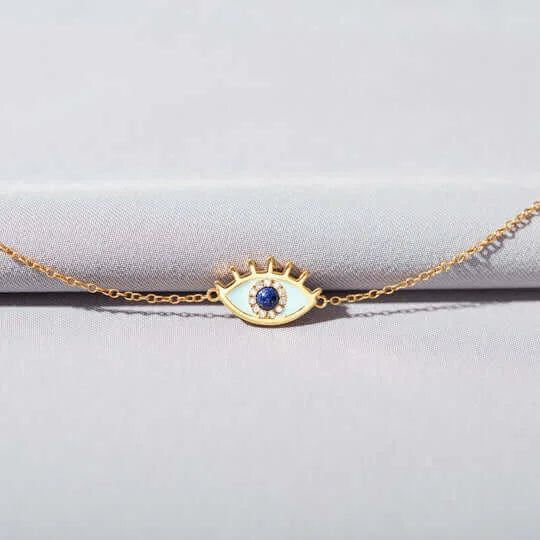 ENAMEL EVIL EYE BRACELET